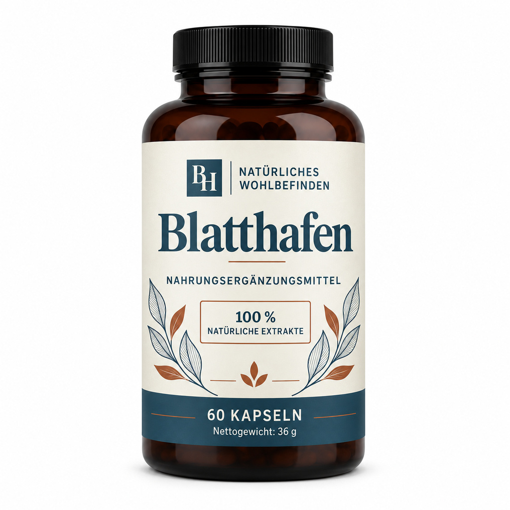 Blatthafen – Produktverpackung in einer Studioaufnahme